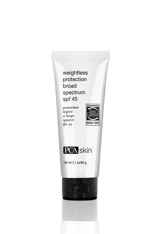 WEIGHTLESS PROTECTION SPF 45.